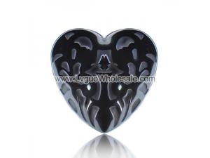 Hematite Big Heart Life Tree 25mm Pendant